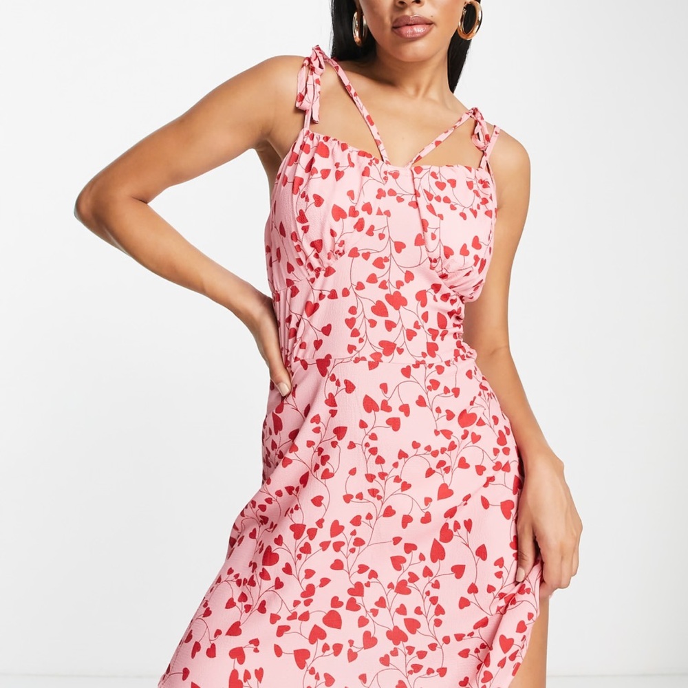 Parisian Pink Halter Strappy Dress with tie detail